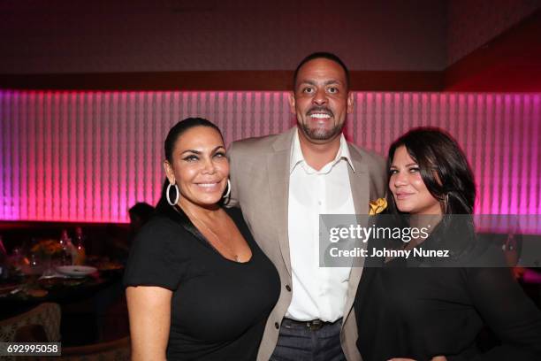 Renee Graziano, James Cruz, and Karen Gravano attend James Cruz's Birthday Celebration at Megu New York on June 5, 2017 in New York City.