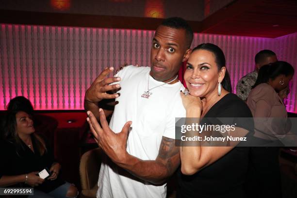 Whoo Kid and Renee Graziano attend James Cruz's Birthday Celebration at Megu New York on June 5, 2017 in New York City.