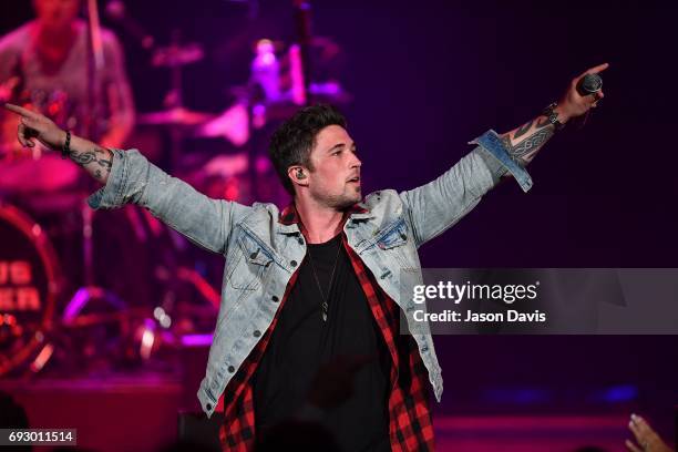 Recording Artist Michael Ray performs onstage during 8th Annual Darius and Friends concert at Ryman Auditorium on June 5, 2017 in Nashville,...