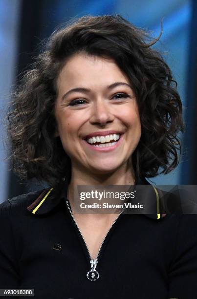 Actress Tatiana Maslany visits Build Series to discuss the final season of the hit show "Orphan Black" at Build Studio on June 6, 2017 in New York...