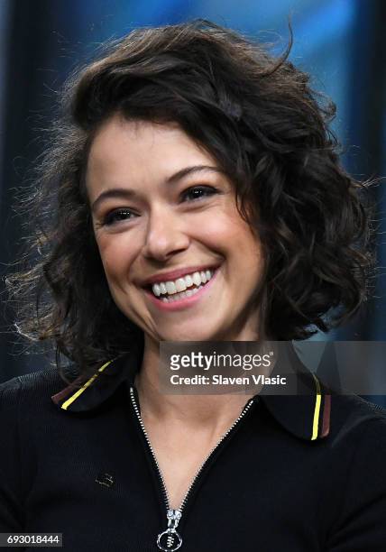 Actress Tatiana Maslany visits Build Series to discuss the final season of the hit show "Orphan Black" at Build Studio on June 6, 2017 in New York...