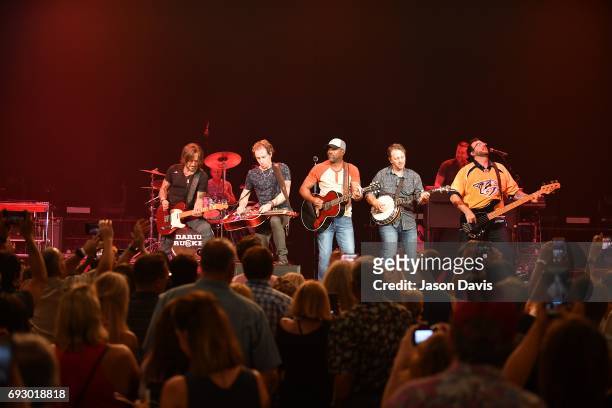Recording Artist Darius Rucker performs onstage during 8th Annual Darius and Friends concert at Ryman Auditorium on June 5, 2017 in Nashville,...