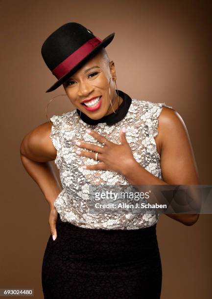 Actress Aisha Hinds is photographed for Los Angeles Times on May 24, 2017 in Los Angeles, California. PUBLISHED IMAGE. CREDIT MUST READ: Allen J....