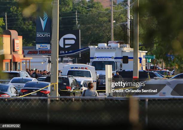 Orange Avenue was closed south of downtown Orlando, Fla., as law enforcement officials investigated a mass-casualty shooting at the Pulse nightclub...