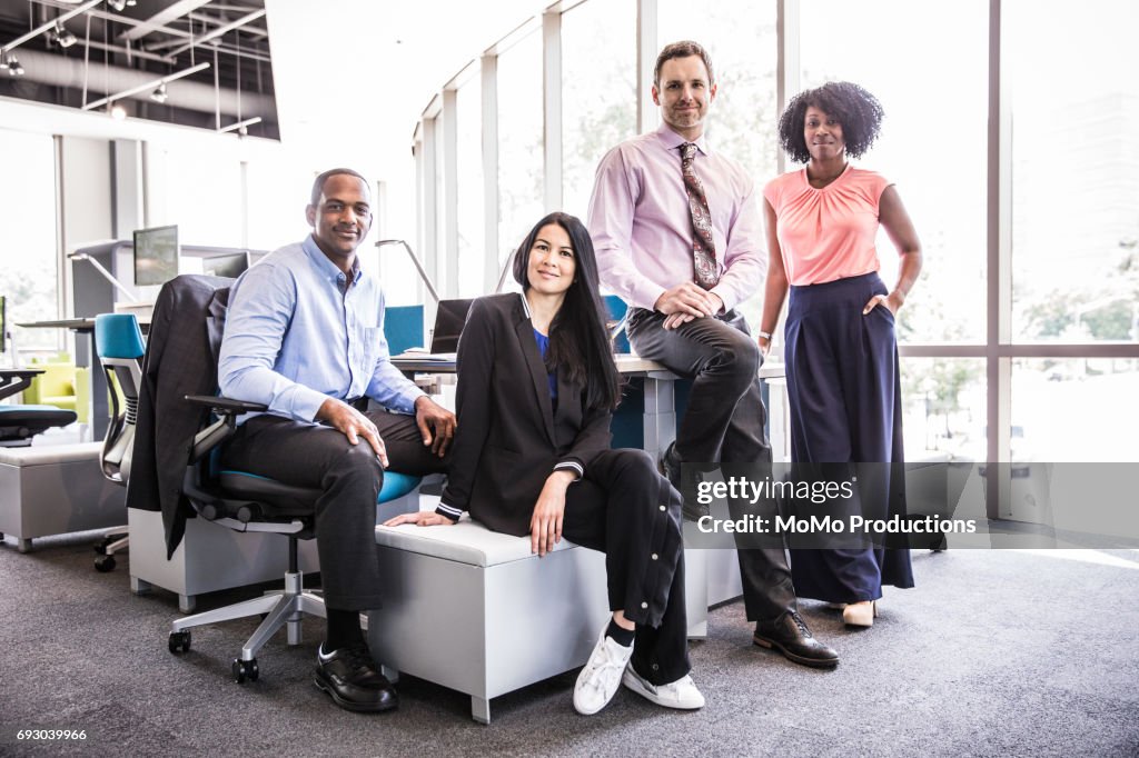 Portrait of coworkers in modern business office