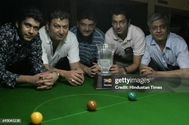 Billiards Snookers CHEMBUR GYMKHANA TEAM, WINNER OF MUMBAI BILLIARDS AND SNOOKER LEAGUE From Left : Aparajit Mittal, Dereck Sippy, Tushar Dighe,...