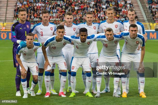 Goalkeeper Tomas Vaclik of Czech Republic, Tomas Kalas of Czech Republic, Jakub Brabec of Czech Republic, Pavel Kaderabek of Czech Republic, Tomas...