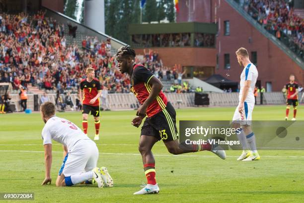 Tomas Kalas of Czech Republic, Kevin de Bruyne of Belgium, Michy Batshuayi of Belgium, Jakub Brabec of Czech Republicduring the friendly match...