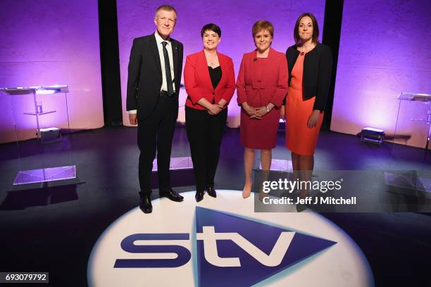 Leader of the Scottish Liberal Democrats Willie Rennie, Scottish Conservative Party leader Ruth Davidson, leader of the SNP Nicola Sturgeon and...