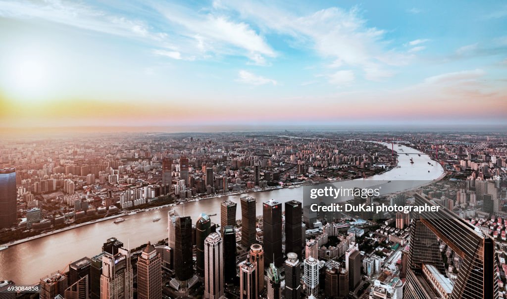 Aerial view of Shanghai