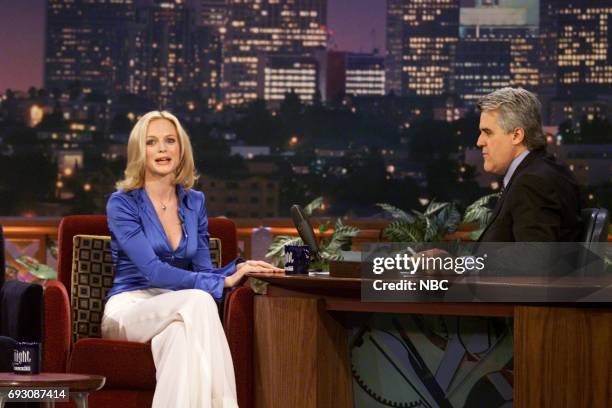 Episode 2015 -- Pictured: Actress Heather Graham during an interview with host Jay Leno on March 3, 2001 --