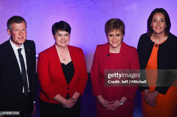 Leader of the Scottish Liberal Democrats Willie Rennie, Scottish Conservative Party leader Ruth Davidson, leader of the SNP Nicola Sturgeon and...