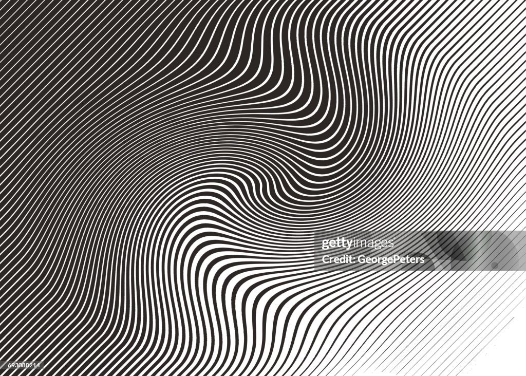 Halftone Pattern, Abstract Background of rippled, wavy lines