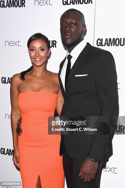 Maya Jama and Stormzy attend the Glamour Women of The Year awards 2017 at Berkeley Square Gardens on June 6, 2017 in London, England.