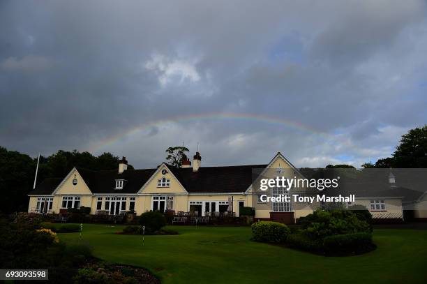 View of the clubhouse during the Lombard Trophy Midland Qualifier at Little Aston Golf Club on June 6, 2017 in Sutton Coldfield, England.