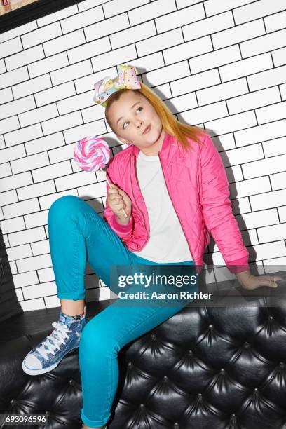 Singer, actress Jojo Siwa is photographed for Tiger Beat on March 17, 2017 at the Sugar Factory in New York City.