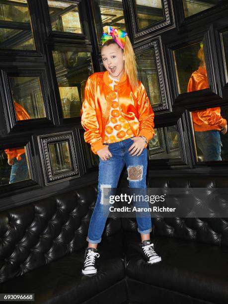 Singer, actress Jojo Siwa is photographed for Tiger Beat on March 17, 2017 at the Sugar Factory in New York City.