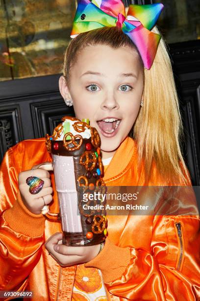 Singer, actress Jojo Siwa is photographed for Tiger Beat on March 17, 2017 at the Sugar Factory in New York City.