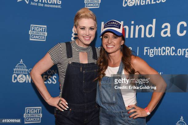Shawna Thompson of Thompson Square and Mindy Campbell attend the 5th Annual Craig Campbell Cornhole Challenge at City Winery on June 6, 2017 in...