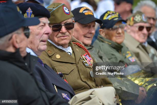 Some of Normandy 1944 Veterans still alive during the International Commemorative Ceremony of the Allied Landing in Normandy in the presence of the...