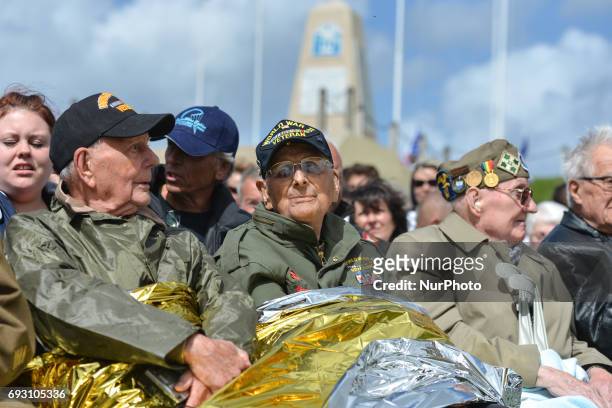 Some of Normandy 1944 Veterans still alive during the International Commemorative Ceremony of the Allied Landing in Normandy in the presence of the...