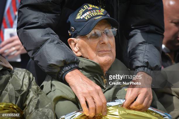 One of the few Normandy 1944 Veterans still alive during the International Commemorative Ceremony of the Allied Landing in Normandy in the presence...