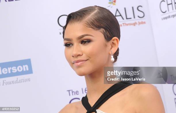 Zendaya attends the 16th annual Chrysalis Butterfly Ball on June 3, 2017 in Brentwood, California.