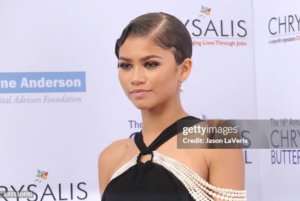 Zendaya attends the 16th annual Chrysalis Butterfly Ball on June 3, 2017 in Brentwood, California.