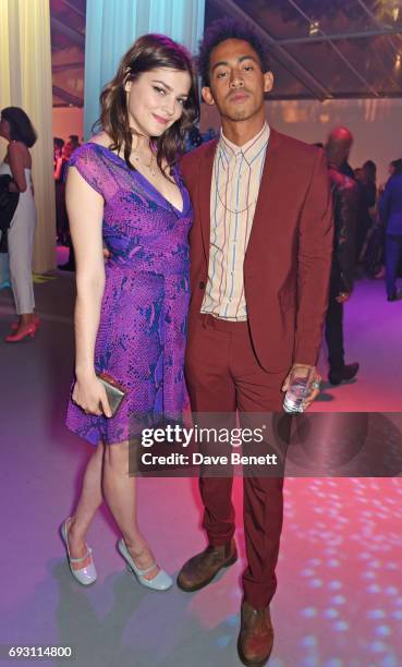 Amber Anderson and Jordan Stephens attend the Glamour Women of The Year Awards 2017 in Berkeley Square Gardens on June 6, 2017 in London, England.