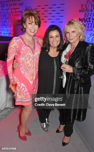 Kathy Lette, Dawn French and Jennifer Saunders attend the Glamour Women of The Year Awards 2017 in Berkeley Square Gardens on June 6, 2017 in London,...