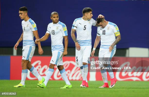 Rodrigo Amaral of Uruguay looks dejected after missing his penalty during a penalty shoot out in the FIFA U-20 World Cup Korea Republic 2017 Quarter...