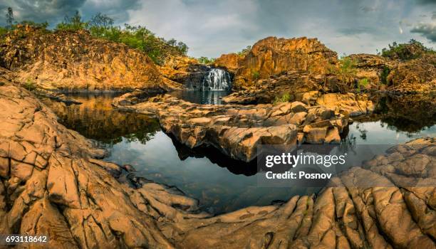 upper pool of edith falls - edith falls stock pictures, royalty-free photos & images