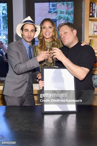 Zac Posen, Heidi Klum And Rankin celebrate Heidi Klum By Rankin at Bookmarc on June 6, 2017 in New York City.