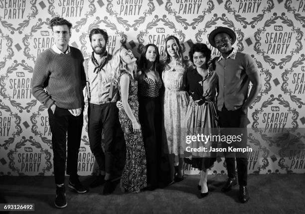 John Reynolds, Charles Rogers, Meredith Hagner, Lilly Burns, Sarah-Violet Bliss, Alia Shawkat, and Brandon Michael Hall attend the "Search Party" FYC...
