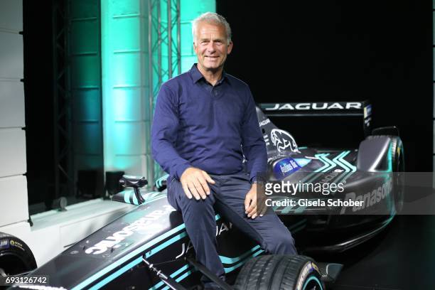 Christian Danner during the Jaguar Land Rover presentation of the 'I-PACE' car concept at Jaguar Land Rover brand boutique on June 6, 2017 in Munich,...