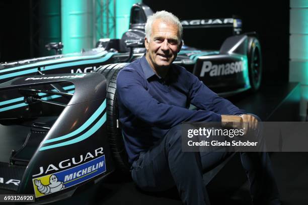 Christian Danner during the Jaguar Land Rover presentation of the 'I-PACE' car concept at Jaguar Land Rover brand boutique on June 6, 2017 in Munich,...