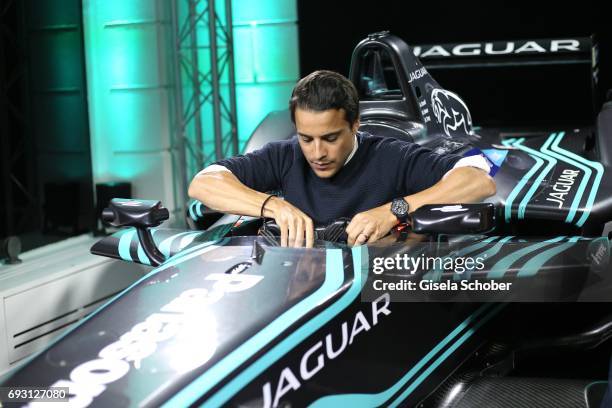 Kostja Ullmann during the Jaguar Land Rover presentation of the 'I-PACE' car concept at Jaguar Land Rover brand boutique on June 6, 2017 in Munich,...