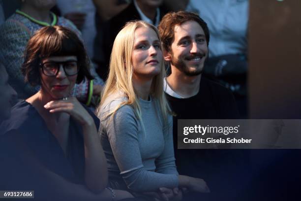 Maria Vogel, daughter of Juergen Vogel, and her boyfriend Benedikt during the Jaguar Land Rover presentation of the 'I-PACE' car concept at Jaguar...