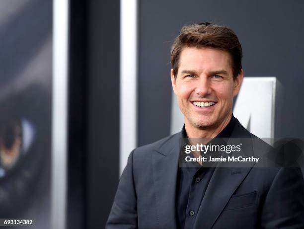 Tom cruise attends the "The Mummy" New York Fan Eventat AMC Loews Lincoln Square on June 6, 2017 in New York City.