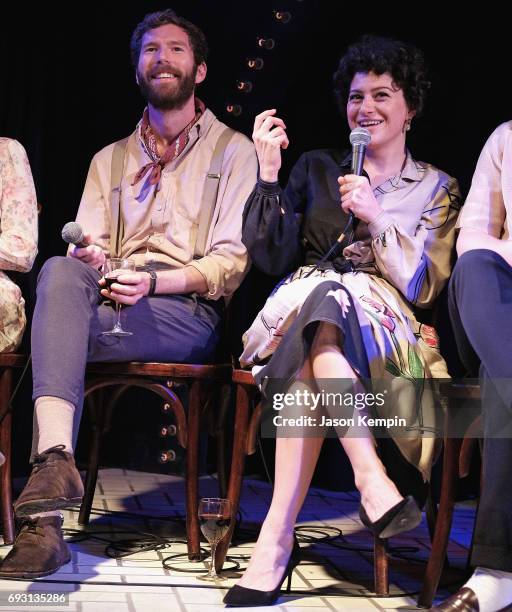 Charles Rogers and Alia Shawkat speak onstage during the "Search Party" FYC event at The McKittrick Hotel on June 6, 2017 in New York City. 27010_002