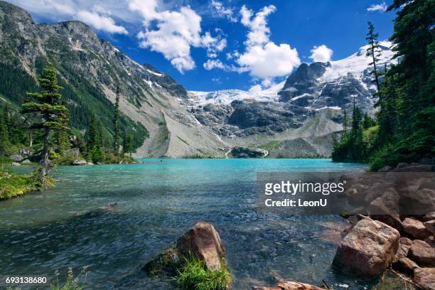 joffre lakes in summer, bc, canada - british columbia stock pictures, royalty-free photos & images