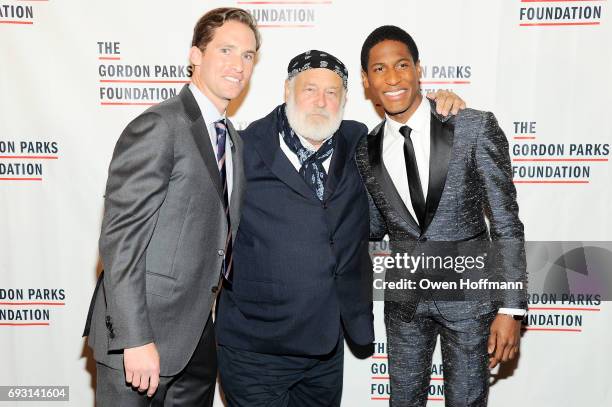 Executive Director of the Gordon Parks Foundation Peter Kunhardt, Jr., photographer Bruce Weber, and musician Jon Batiste attend the Gordon Parks...