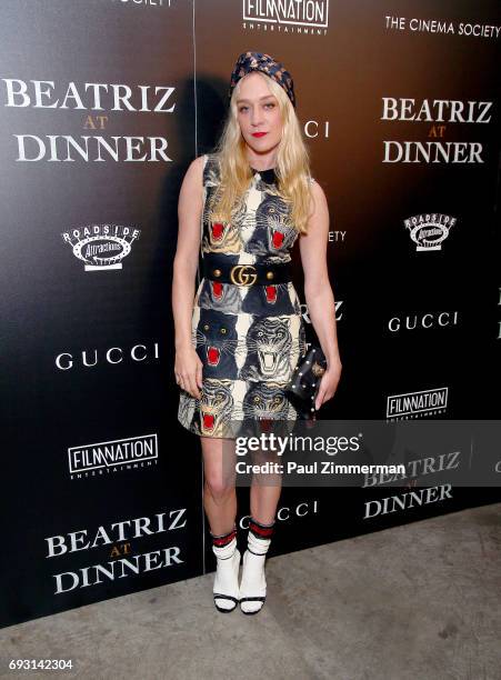 Chloe Sevigny attends the Gucci & The Cinema Society Host A Screening Of Roadside Attractions' "Beatriz At Dinner" at the Metrograph on June 6, 2017...