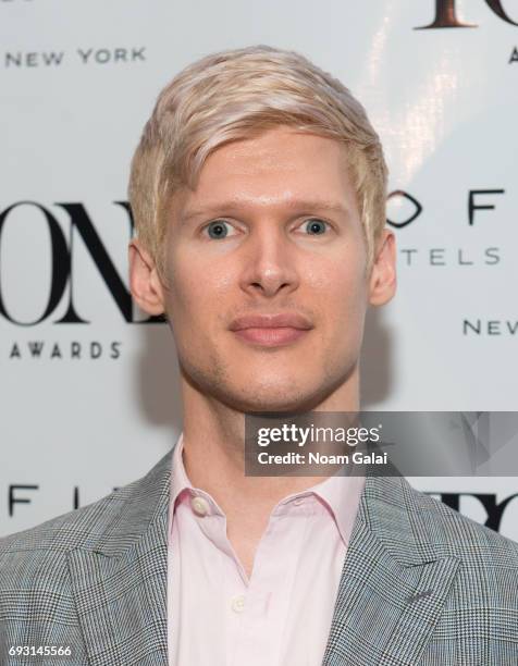Lucas Steele attends the 2017 Tony Honors cocktail party at Sofitel Hotel on June 5, 2017 in New York City.