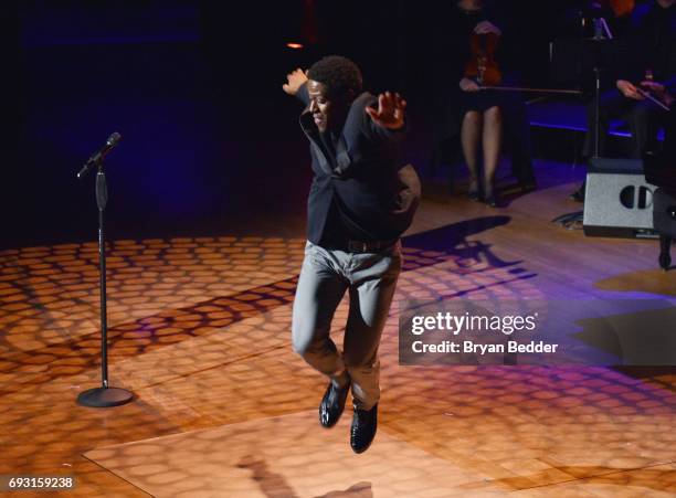 Jared Grimes performs onstage at Lincoln Center Hall Of Fame Gala at the Alice Tully Hall on June 6, 2017 in New York City.