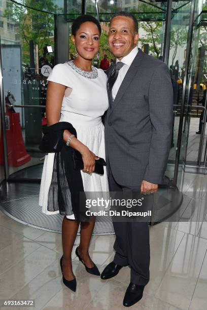 Shanique Robinson and Anthony Robinson attend Lincoln Center Hall Of Fame Gala at the Alice Tully Hall on June 6, 2017 in New York City.