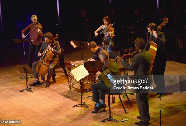 The Silkroad Ensemble perform onstage at Lincoln Center Hall Of Fame Gala at the Alice Tully Hall on June 6, 2017 in New York City.