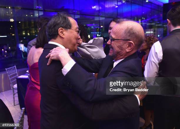 Hall of Fame Inductee Yo-Yo Ma and Joel Grey attend Lincoln Center Hall Of Fame Gala at the Alice Tully Hall on June 6, 2017 in New York City.