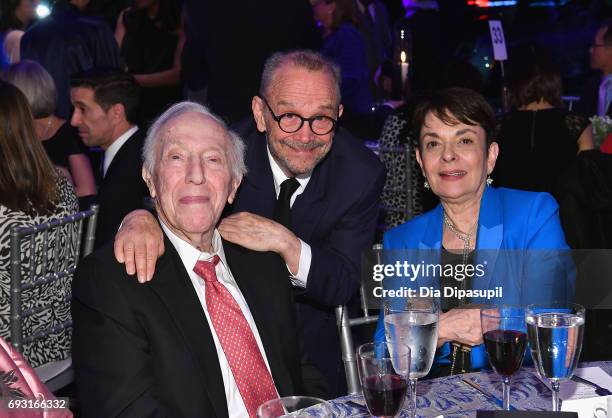 Bernard Gersten, Joel Grey and Cora Cahan attend Lincoln Center Hall Of Fame Gala at the Alice Tully Hall on June 6, 2017 in New York City.