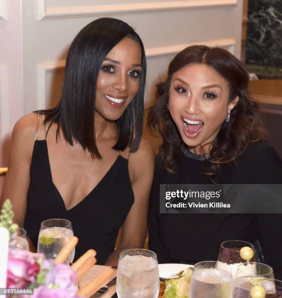 Personalities Shaun Robinson and Jeannie Mai attend the 42nd Annual Gracie Awards at the Beverly Wilshire Hotel on June 6, 2017 in Beverly Hills,...